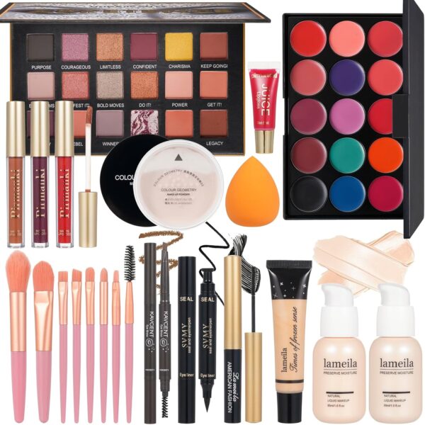 travel kit foe women Travel Makeup Kit, Makeup Gift Set for Women & Girls