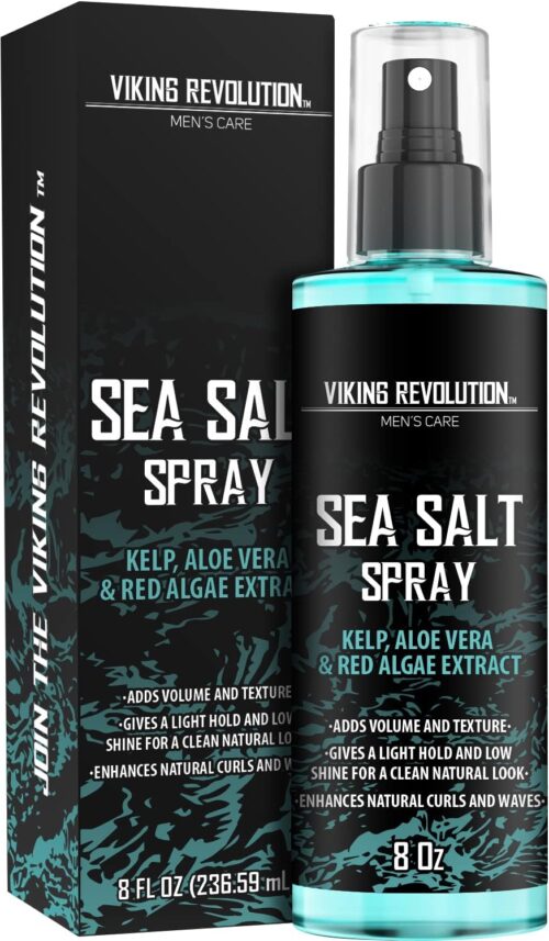 Sea Salt Spray Hair Men - 240ml - Texturizing Spray with Kelp, Aloe Vera & Red Algae Extract