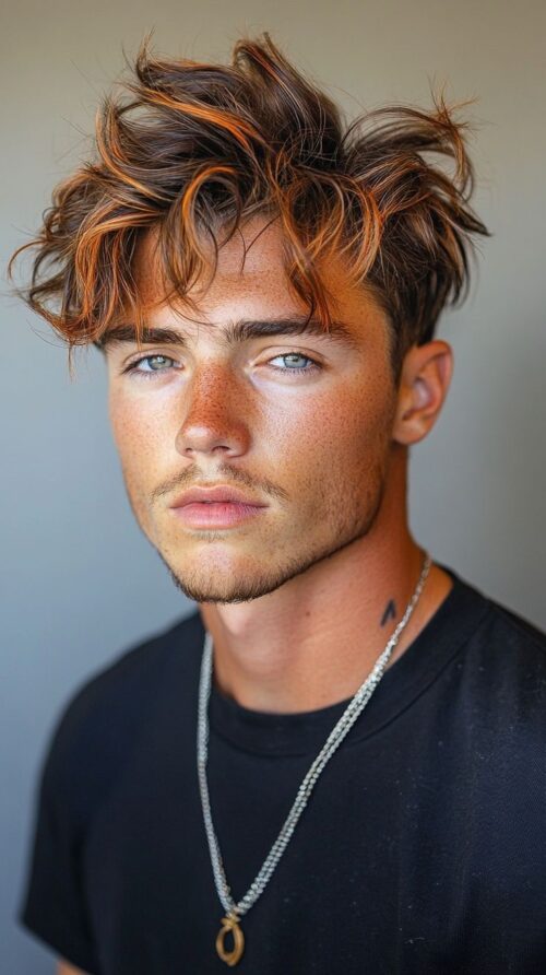 Men’s Hair Lightening at Gracious Salon and Academy